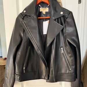 NWT Michael Kors Black Leather Jacket